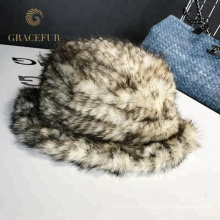 Chapéu de lã de brimmed tricotado personalizado à prova de vento